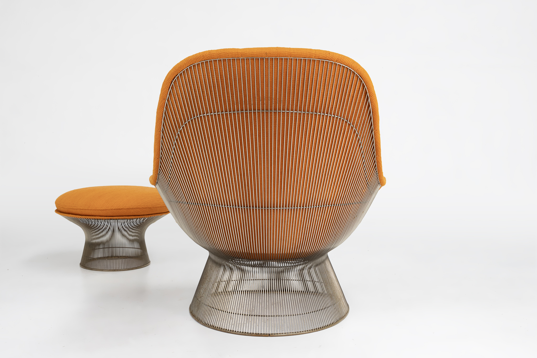 Model 1705 easy chair and ottoman set by Warren Platner for Knoll, USA 1966thumbnail